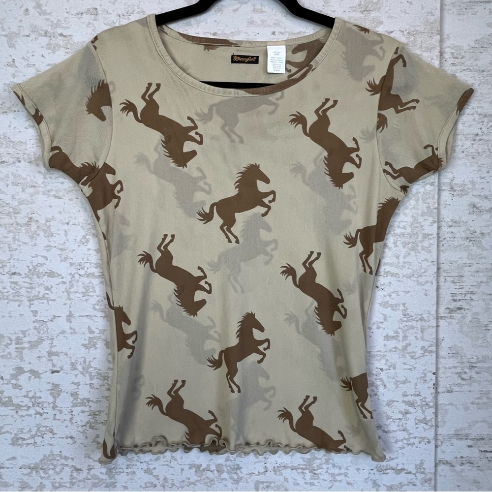 LAST 🐎🐎 CHANCE! Horse print Vintage Wrangler top